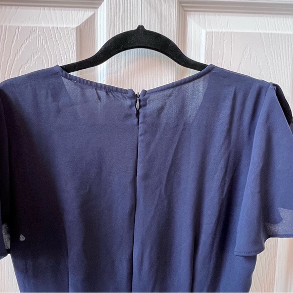 ⭐️ Altar’d State Roxana Navy Wrap Dress Fun and Flirty Size MEDIUM - Picture 12 of 14